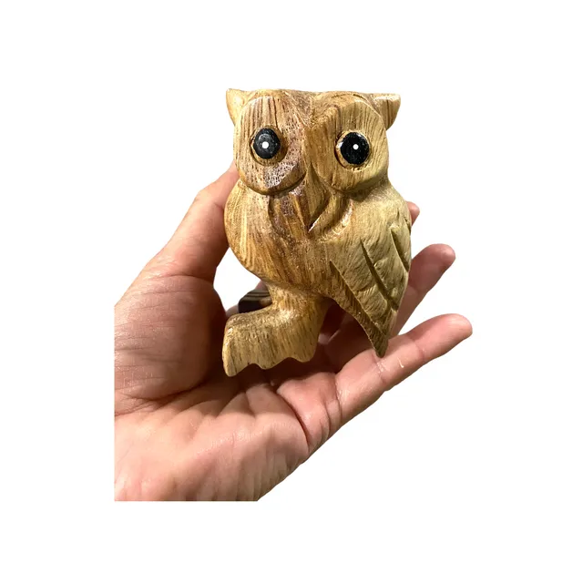3" Wooden Owl