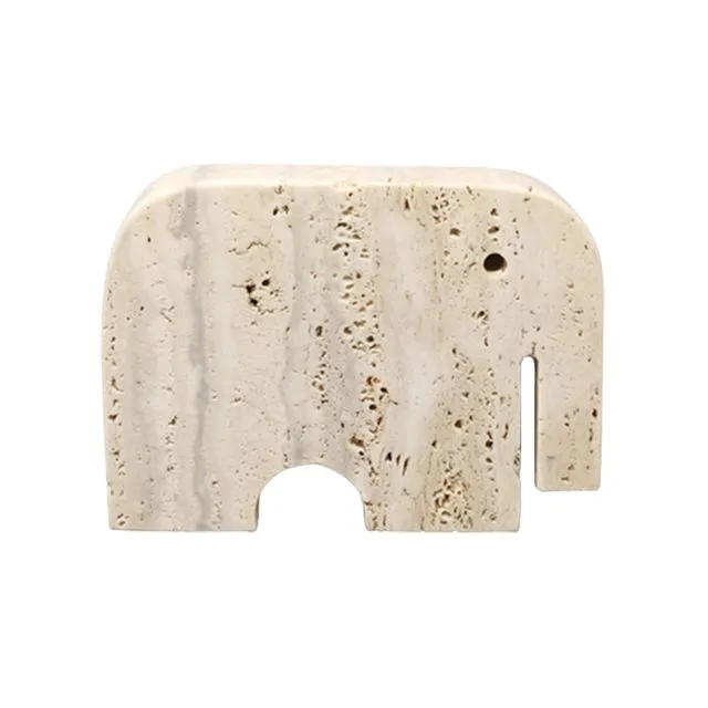 1970s Original Travertine Elephant Sculpture by Enzo Mari for F.lli Mannelli