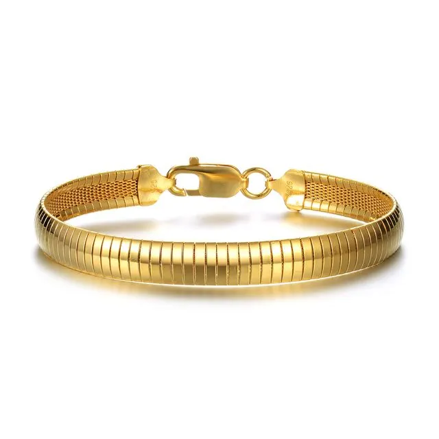 Sterling Silver Gold Plated Link Bracelet - Gold