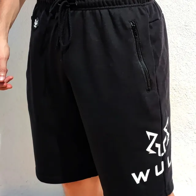 Black Shorts With Zips On All Pockets