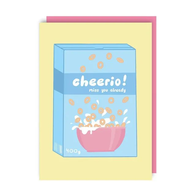 Cheerio Cereal Leaving Greeting Card pack of 6