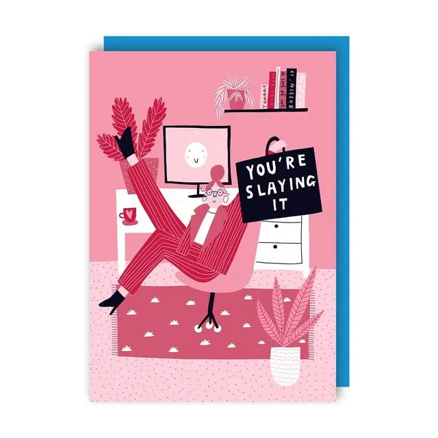 You're Slaying It New Job Greeting Card pack of 6