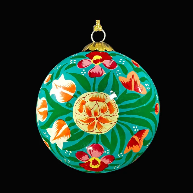 Turquoise Blooms - Handmade Bauble