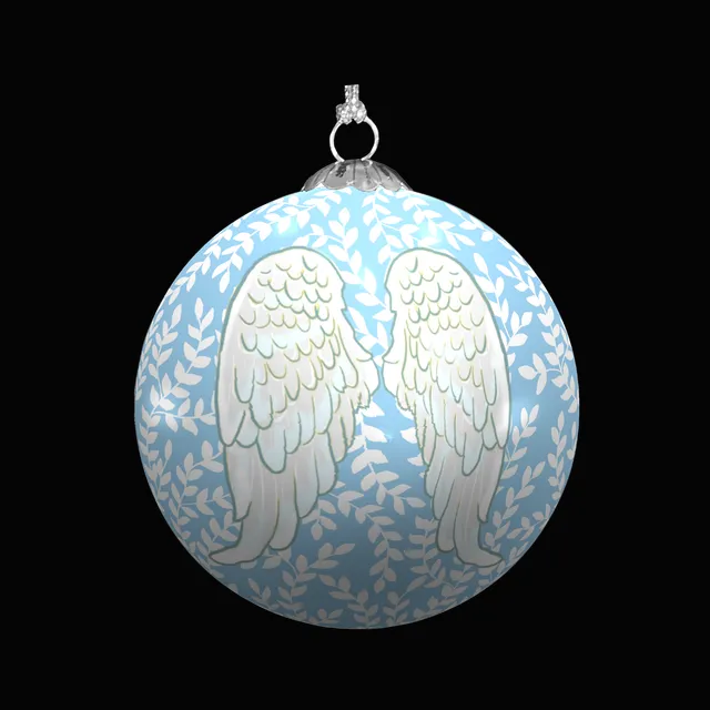Angel Wings Blue - Handmade Bauble