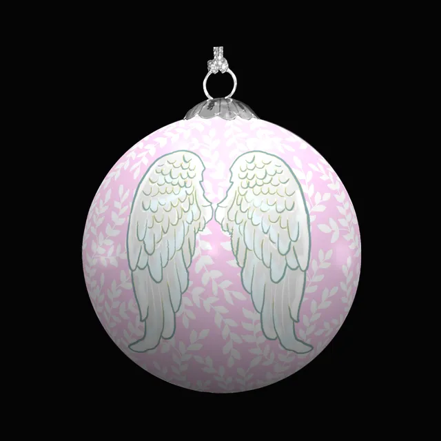 Angel Wings Pink - Handmade Bauble