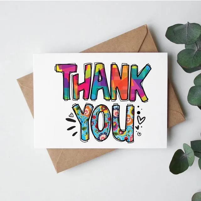 Thank You Greeting Card, 5" x 7", Box of 6