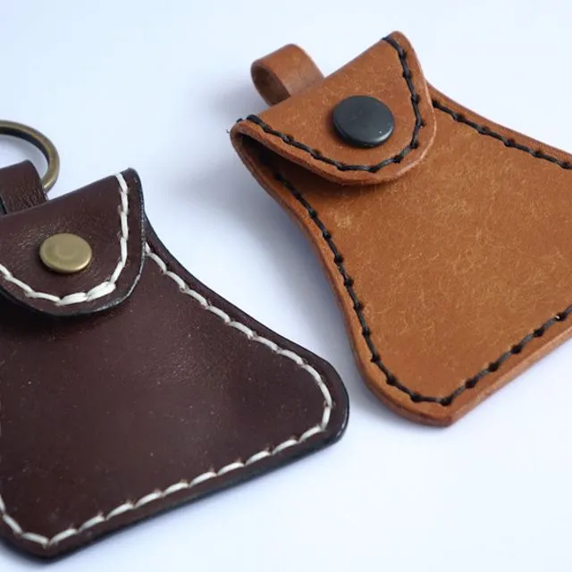 Handmade Leather Coin Keyrings