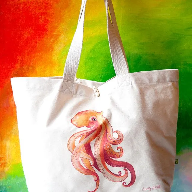 Oscar Octopus Organic Tote Bag