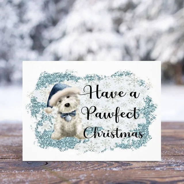 Have A Pawfect Christmas Greeting Card, 5" x 7"