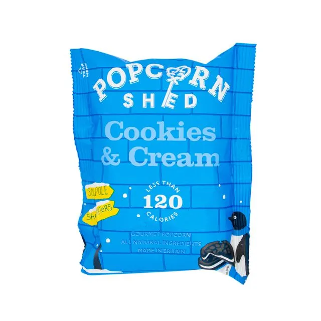 Cookies and Cream Popcorn Snack Pack: Case of 16