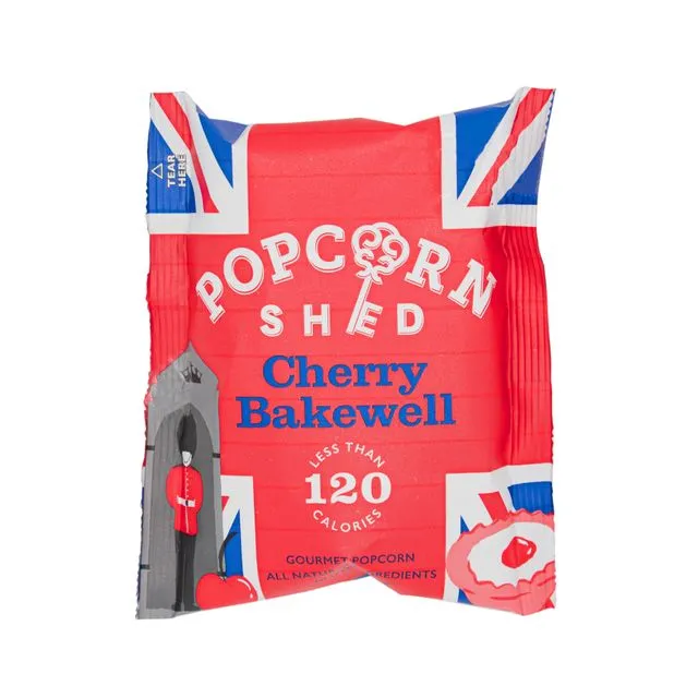 Cherry Bakewell Popcorn Snack Pack: Case of 16