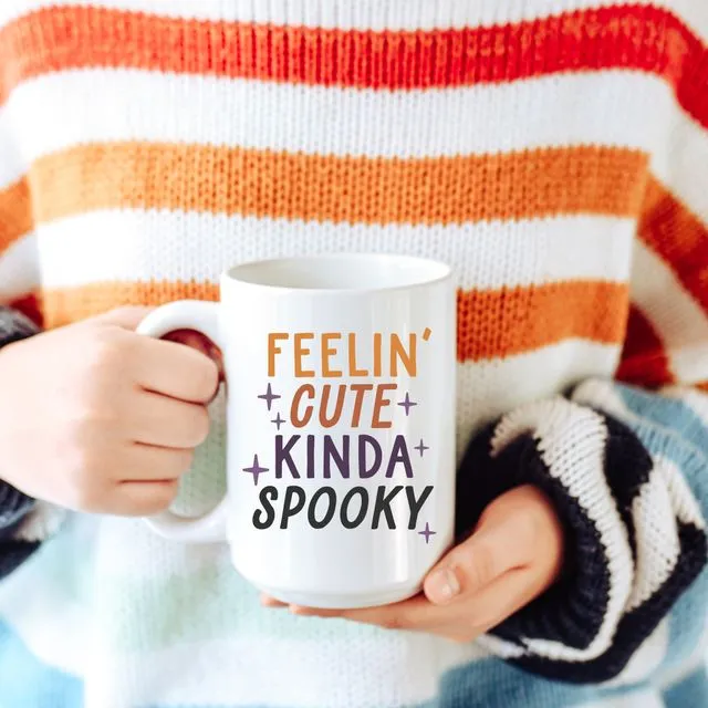 Feelin Cute Kinda Spooky Mug - Halloween,Fall