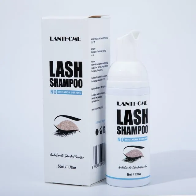 Eyelash Extension Shampoo 50 Ml + Brush - Eyelid Foaming Cleanser