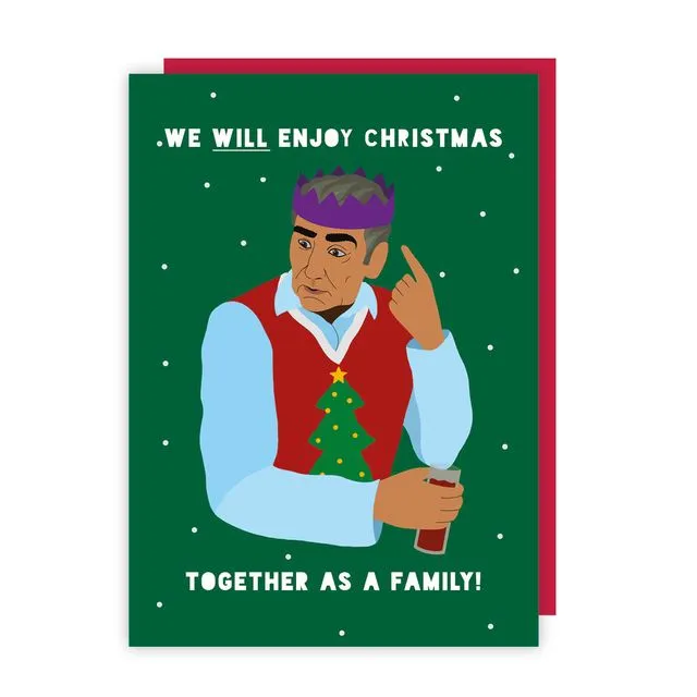 Johnny Schitt's Creek Christmas Card pack of 6
