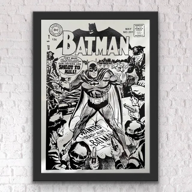 Batman Comic Cover Foil Print