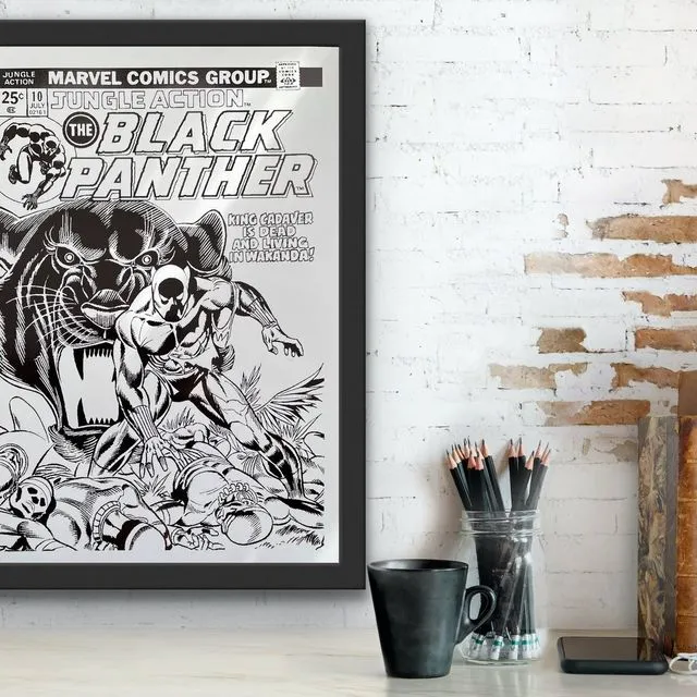 Black Panther Comic Cover Foil Print