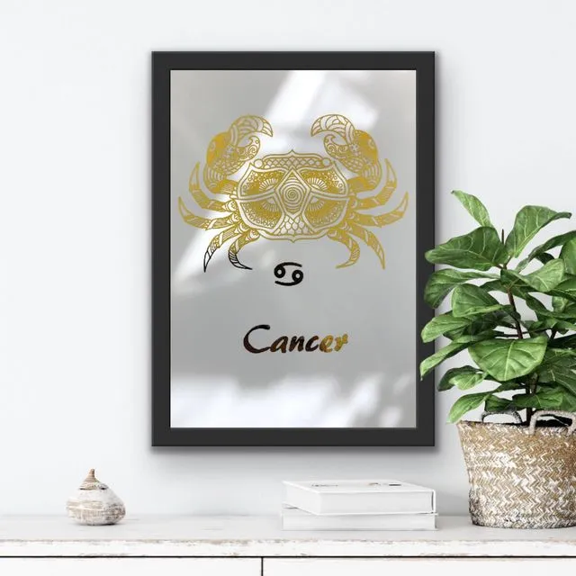 Cancer Star Sign Foil Print