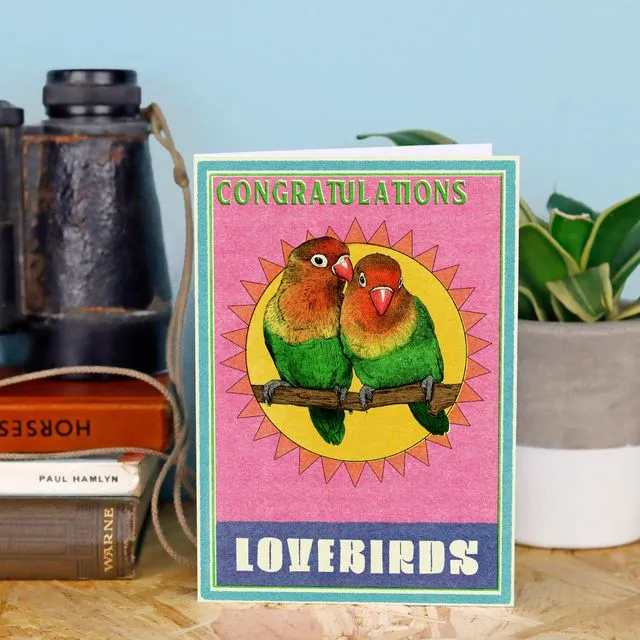 Matchbox Congratulations Lovebirds Greeting Card