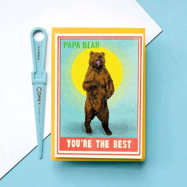 Matchbox Papa Bear You're The Best Greeting Card