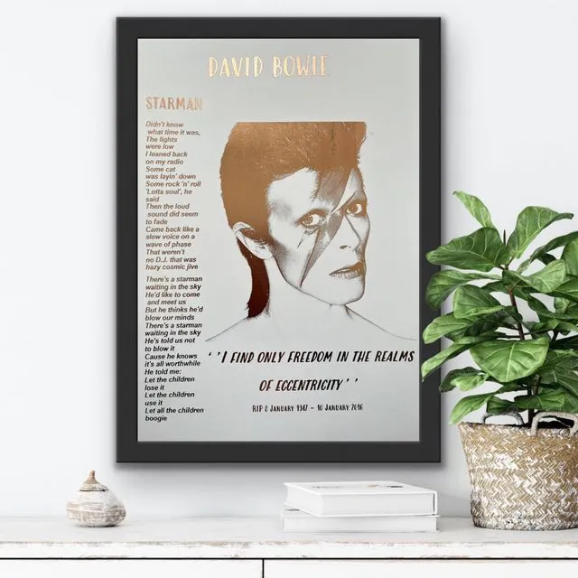 David Bowie Foil Print