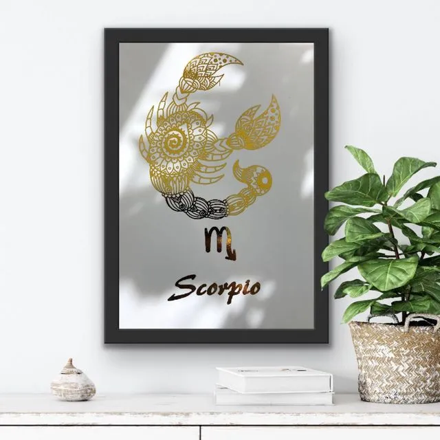 Scorpio Star Sign Foil Print