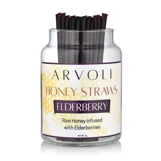 Elderberry Infused Raw Honey Straws (200 count)