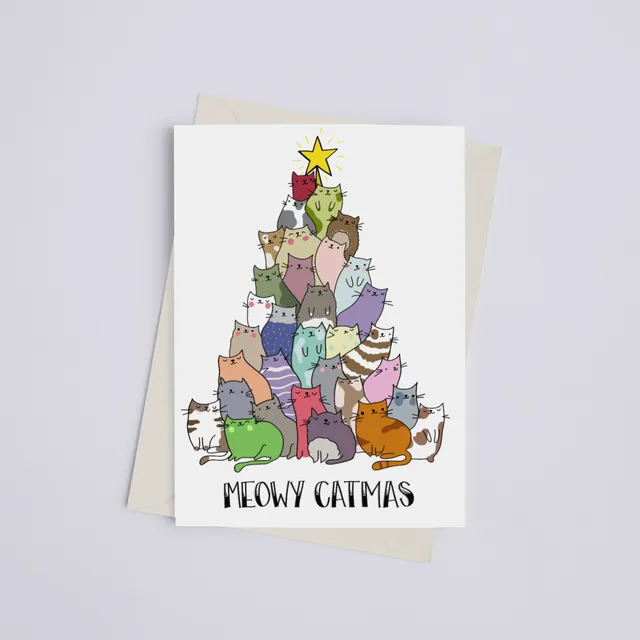 Meowy Catmas - Greeting Card Pack of 10