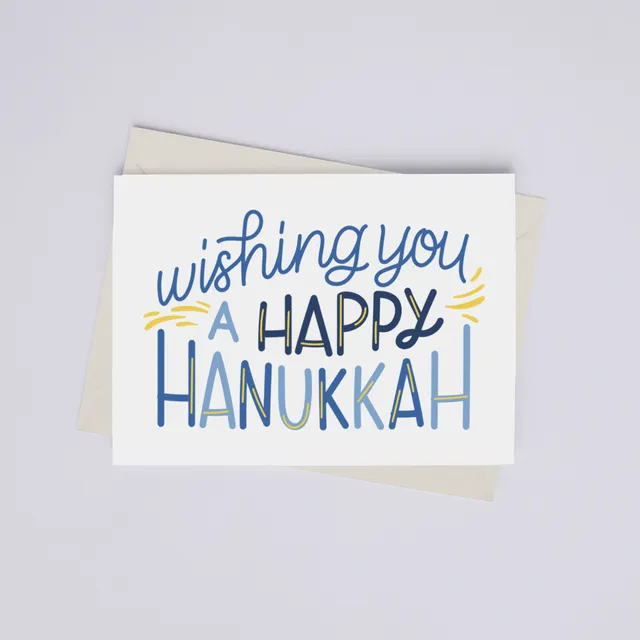 Wishing You a Happy Hanukkah - Greeting Card Pack of 10