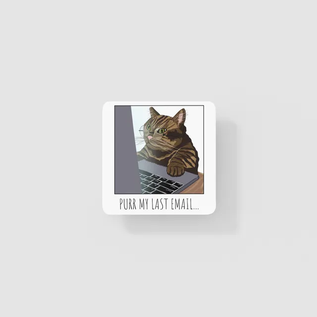 Purr My Last Email - Coaster Set of 6