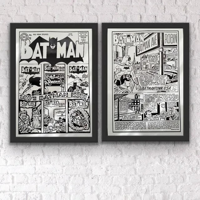 Set of 2 Batman Foil Prints