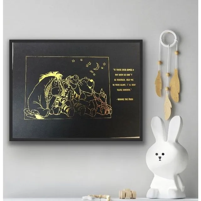 Winnie The Pooh Quote Foil Print
