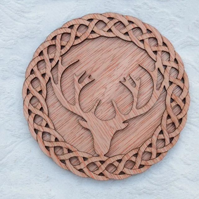Celtic style wreath with antlers NO loop