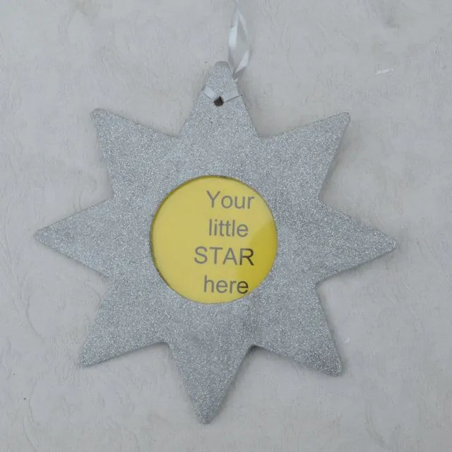 Your little star Finished, silver glitter