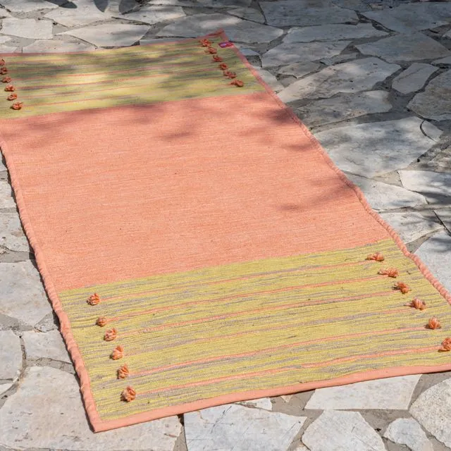 Herbal Cotton Yoga Mat (Pink Madder with Turmeric Infusion)