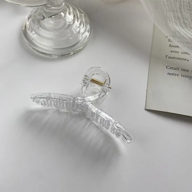 Large Hair Claw Clips For Thick & Thin Hair . French knot Clip - Clear