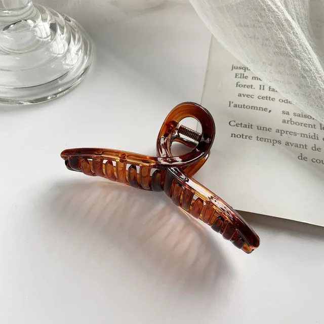 Large Hair Claw Clips For Thick & Thin Hair . French knot Clip - Tortoise