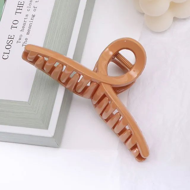 Large Hair Claw Clips For Thick & Thin Hair . French knot Clip - Orange