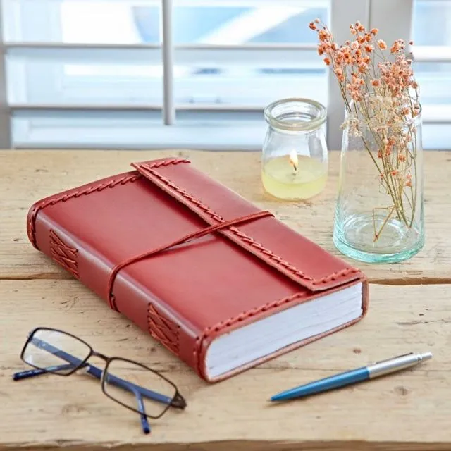 Fair Trade XXL Stitched Leather Journal