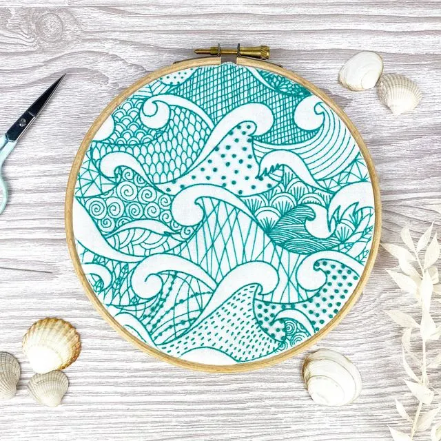 Stormy Seas Embroidery Craft DIY Kit