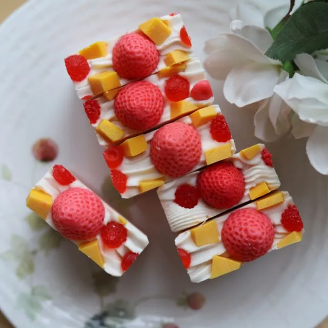 Strawberry Cake Shaped Handmade Soap