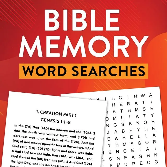 93017 Bible Memory Word Searches Large Print