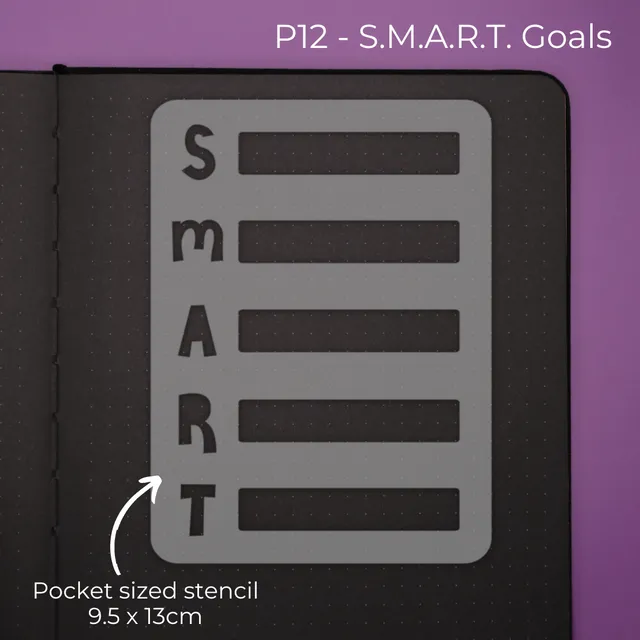 Pocket Journal stencil - Smart Goals