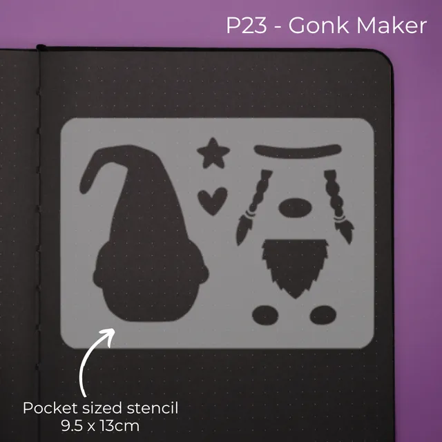 Pocket Journal stencil - Gonk Maker