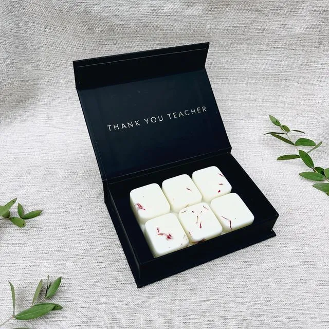 Thank You Teacher Beeswax Scented Wax Melts Pink Peony and Blush