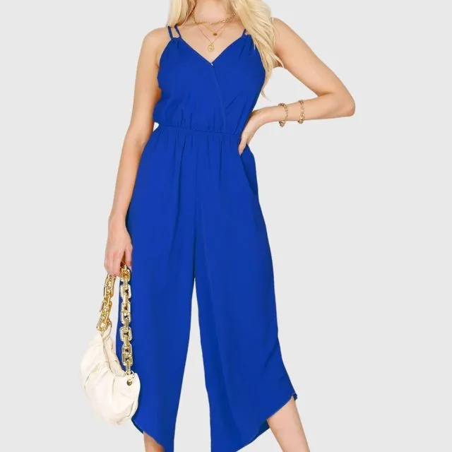 Everyday Cross Front And Back Strappy Jumpsuit | SMLXL(1-1-1-1)/1Pack