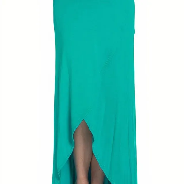 Jade Azules Women's High Low Side Slit Hem [Made in USA] Maxi Skirt - Prepack 2(s)-2(m)-2(l)-2(xl)