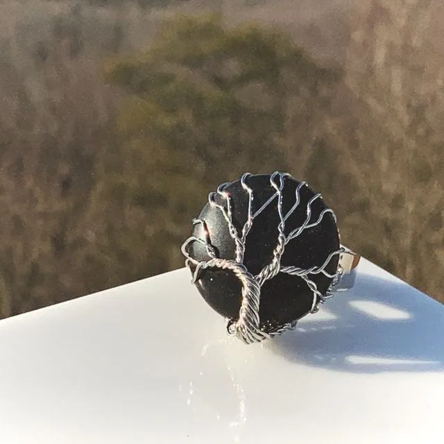 Walden Tree of Life Gemstone Rings, Black Onyx
