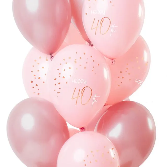 Balloons Elegant Lush Blush 40 Years 30cm - 12 pieces