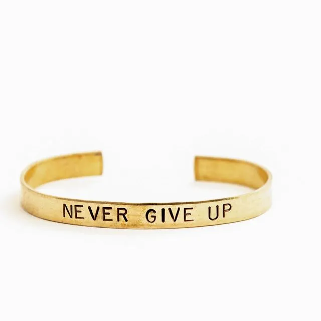Never Give Up Cuff