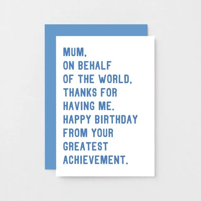 Thanks Mum Birthday Card | SE2025A6